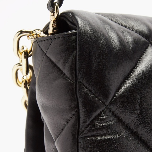 STAND STUDIO Brynnie medium quilted leather shoulder bag in black. - Picture 4 of 10